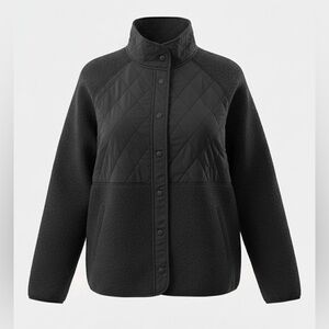 Gapfit Women's Fleece Sherpa Jacket Black NWT